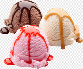 ice cream 3 Bolla ( strawberry- mango - choclate - vanilla)